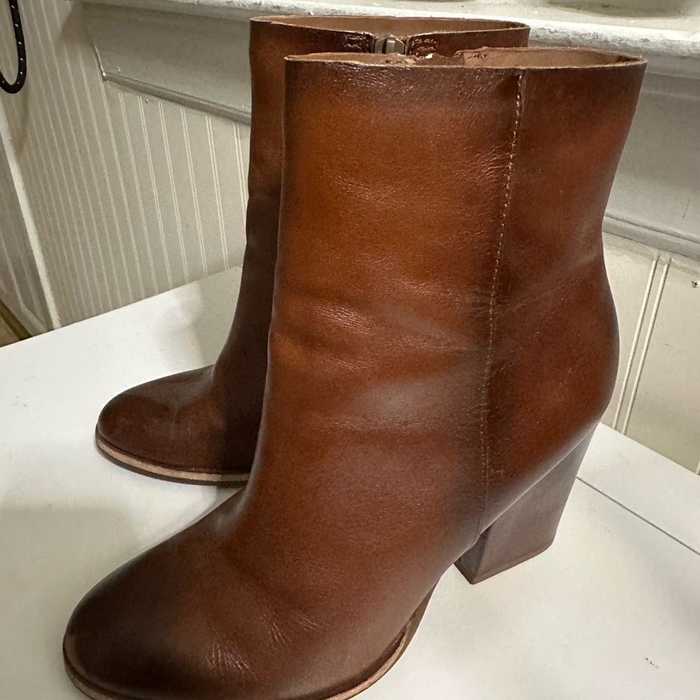 Brown Leather Ankle Boots